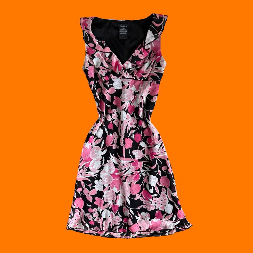 00's vintage floral chiffon romantic coquette fairy y2k dress Size 3